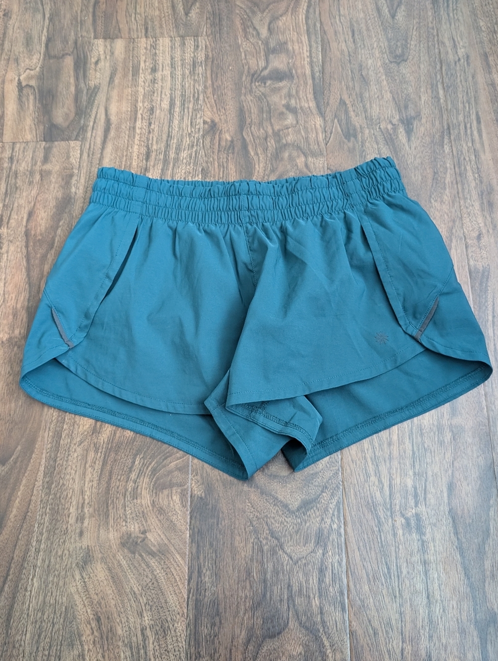 Athleta S Teal Athletic Running Shorts Womens